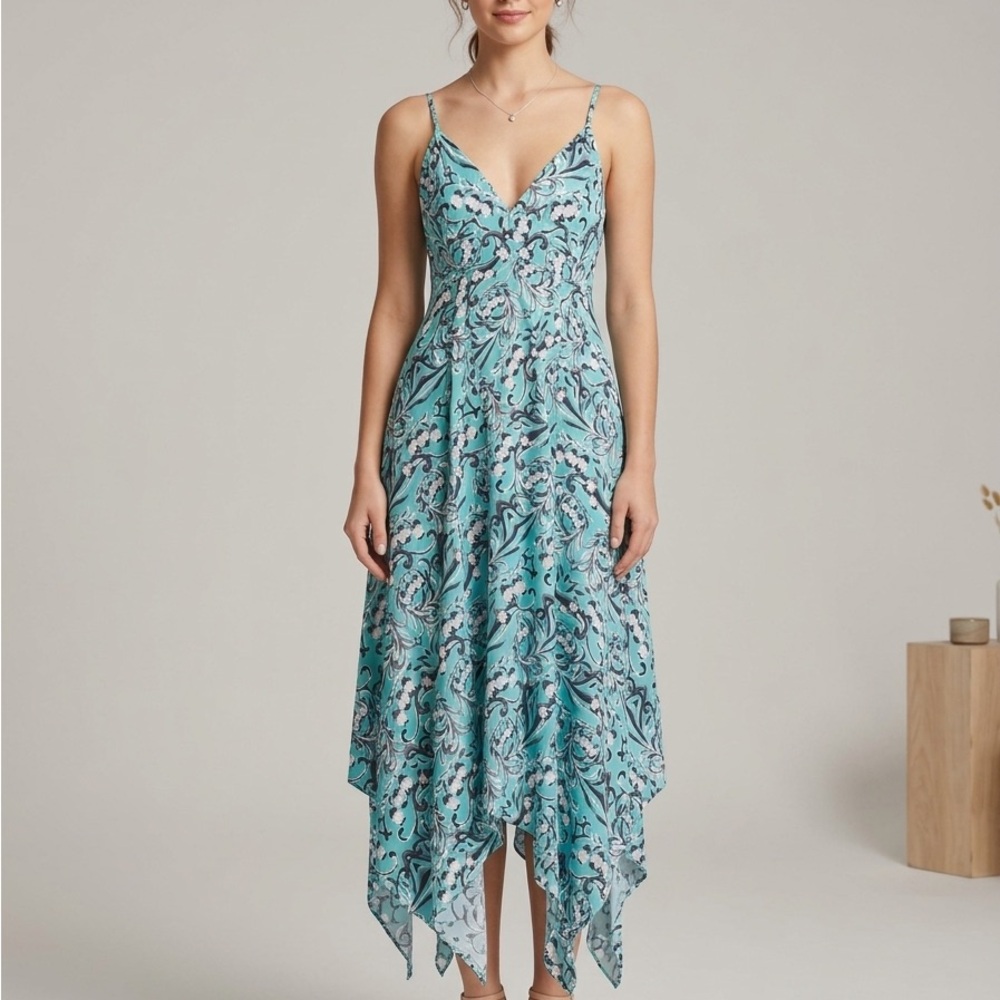 Alexis Phedra Tulip Dress‎ Assymetrical Hem Sz XS twisted straps